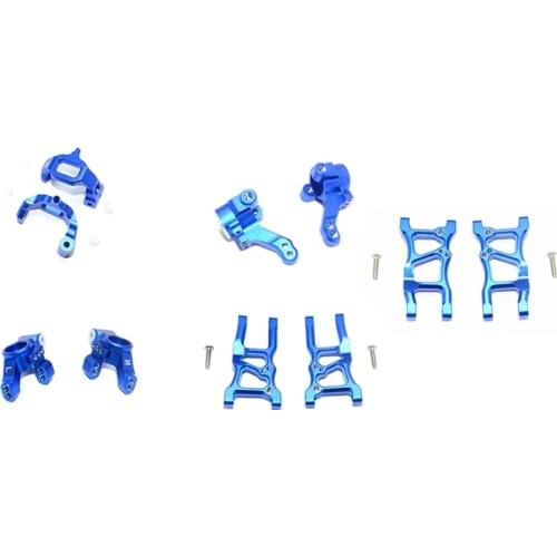 Aluminum front +rear steering hub carrier/knuckle set +suspension arm for TRAXXAS-1/10 4WDFORD GT4-TEC 2.0 rc car parts