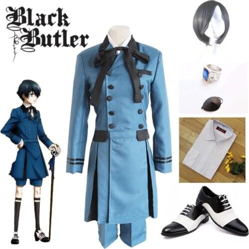 Anime Black Butler Kuroshitsuji Ciel Phantomhive Cosplay Costume Kuroshitsuji Sebasti Aristocrat Emboitement Halloween Costumes