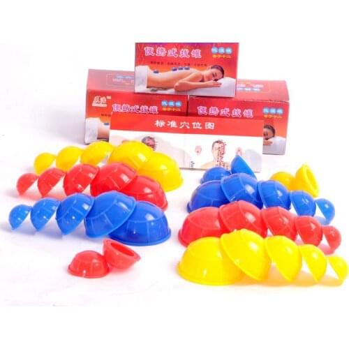 Free Shipping 3 colors Natural Gel Silicone Suction Cupping Set-12 Cups cupping therapy slimming body pull gas cylinders
