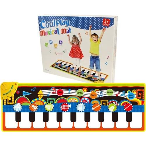 Baby Musical Mat with Animal Voice Play Mats Touch Play Game Musical Piano Carpet Mat Early Educational Toys for Children Gift