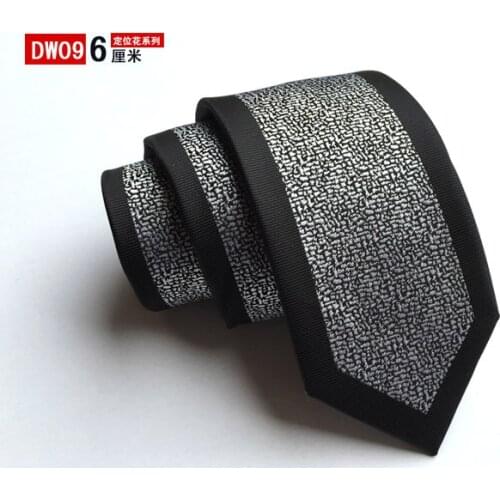 6cm Designers Skinny Ties High Craft Panel Bordered Necktie for Men