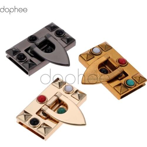 Dophee 1pc Rectangle Shape Metal Bag Decoration for DIY Handbag Craft Messenger Shoulder Bag Hardware