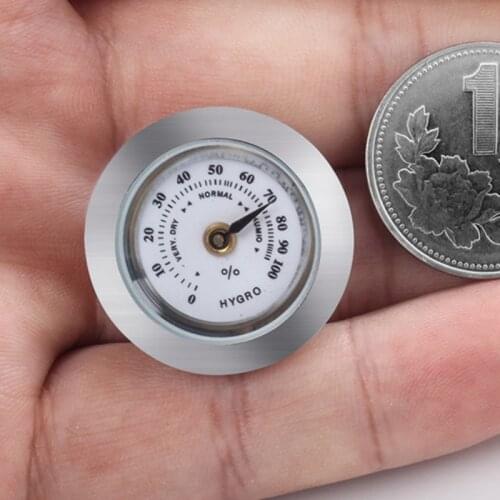 28mm Mini Round Cigar Hygrometer High Precision Moisture Meter Tobacco Humidor Humidity Gauge