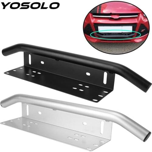 Log Light Mount Bracket Universal Front Bumper License Plate SUV Lamp Holder Aluminum Off Road LED Light Bar Frame Holder