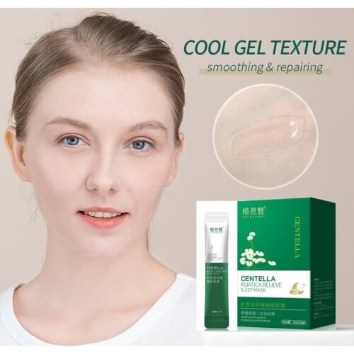 Centella Skin Care Plant Face Mask Moisturizing Oil Control Frozen Sleeping Mask Repair After Sun Smoothing Rough Skin Care Gel