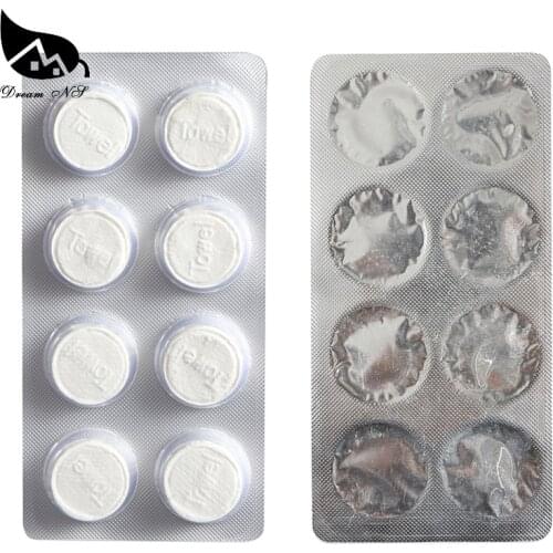 Dream NS 120 tablets / 960Pcs Compressed Coin Tissue Mini Compressed Cotton Towels with Portable Carry Container for BBQ Outdoor