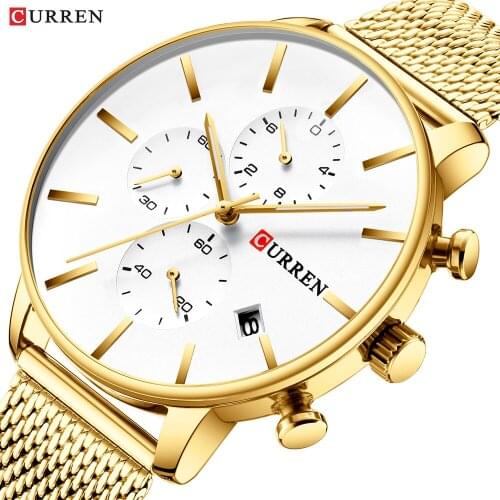 CURREN Men Watch Top Brand Luxury Quartz Fashion Mens Watches Steel Waterproof Sports Wrist Watch Male clock Relogio Masculino