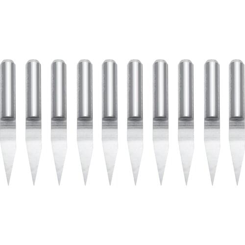 10Pcs 20 Degree V-shape Carbide PCB Engraving Bit Set 3.175mm Shank PCB Engraving CNC Cutter Bit Router Tool 0.2mm Tip End Mill