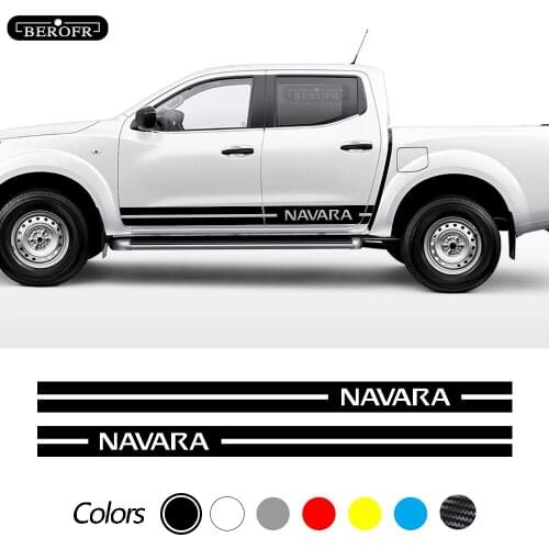 2PCS For Nissan NAVARA Racing Car Body Stickers Long Stripe Side Door Sport Decorative Decals Custom Car Vinyl Accessories