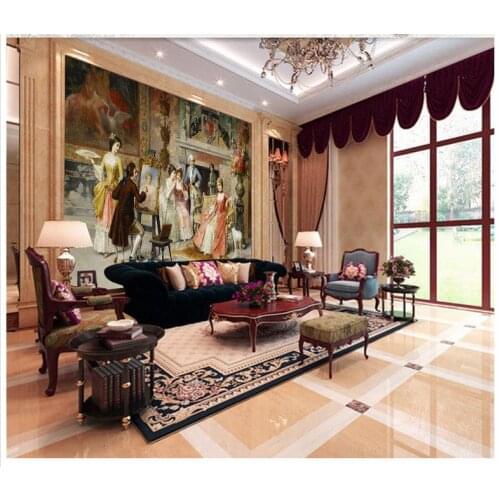 3D wall murals wallpaper custom picture mural Palace Oil Painting Hotel Mural background wall murals living room wallpaper decor