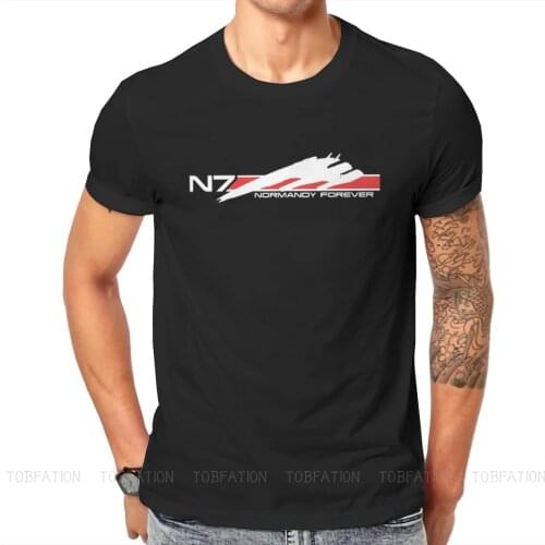 Normandy Forever N7 Unique TShirt Mass Effect Commander Shepard Asari Game Top Quality Gift Clothes T Shirt Short Sleeve