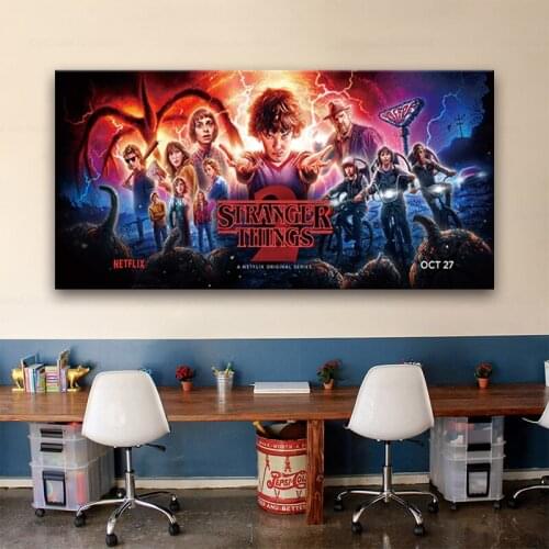 Stranger Things Poster Season Retro TV Movie Oil Painting on Canvas Posters Prints Cuadros Wall Art Pictures For Living Room