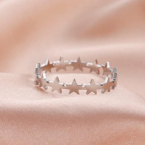 Skyrim Open Star Ring Women Girls Trendy Minimalist Stainless Steel Adjustable Ring Party Jewelry Lover Gift Wholesale 2021