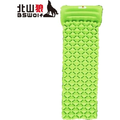 BSwolf super light inflatable outdoor tent mattress self piercing single portable beach mat cushion portable camping pad