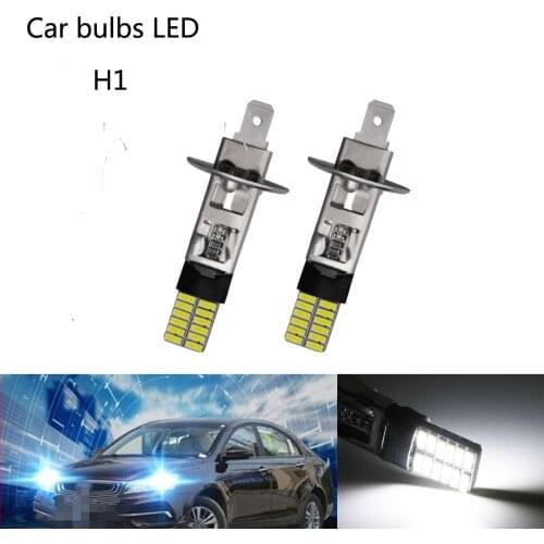 2 Piece H1 24 LED Bulb Super Bright H3 4014SMD Car Fog Lights Driving Day Running Lamp Replace 55W Bulbs DC 12V 6500K White