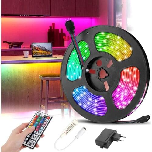 LED Strip Lights Bar Bluetooth Infrared 44 Key RGB 5050 Fita 16.4-98.4 Inch TV Computer Bedroom Background Christmas Decoration