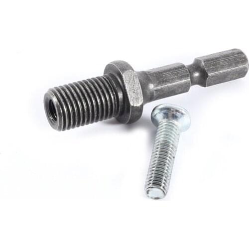 1Pcs Electric Hammer Impact Drill Chuck Hex Shank Keyless Adapter Thread 3/8"-24UNF 6/8/10mm with Screw Joint Lever Drill Bit