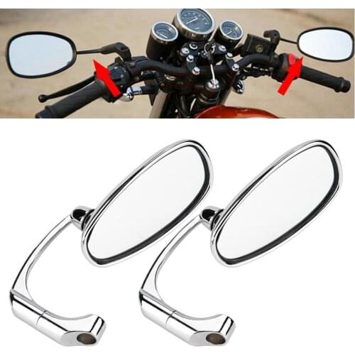 1 Pair Universal Right and Left Side Motorcycle Rear View Mirror Silver Motorcycle Rearview Mirrors with 8mm 10mm bolt Car nEW