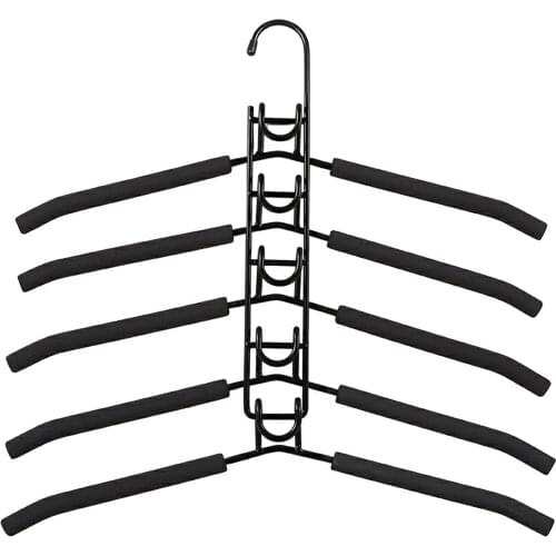 Cloth Hanger Dryer Hanging-Laundry-Stand Multilayer Wardrobe Rack Drying Telescopic EVA Metal Pants Shelf Trouser-Storage