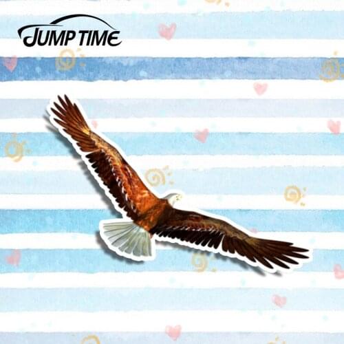 Jump Time 13cm x 8.5cm Bird Eagle Decal Funny 3D Car Styling Vinyl Animal Graphic Window Bumper Decor Car Stickers