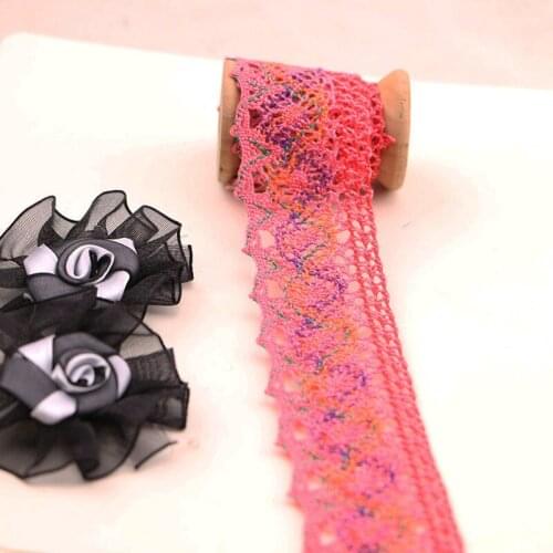 1YARD 3.2CM DIY hand accessories, orange coloured cotton lace accessories