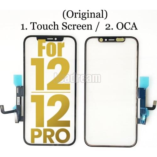 10Pcs Original Touch Screen Digitizer with OCA For iPhone 12 Pro 12Pro Touch Panel Outer Screen Glass Replacement