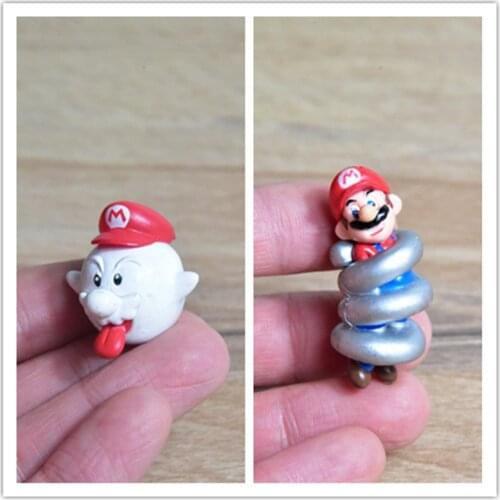 12PCS/lot 2.5-4cm Super Mario Mini cartoon doll cute model doll collection decoration DIY decoration