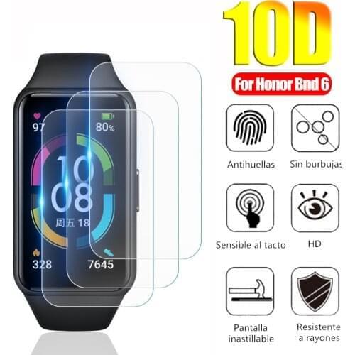 12PSC Full Curved TPU Soft Film For Huawei Honor Band 6 Screen Protector Honer Xonor Band6 Portective Films Not Tempered Glass