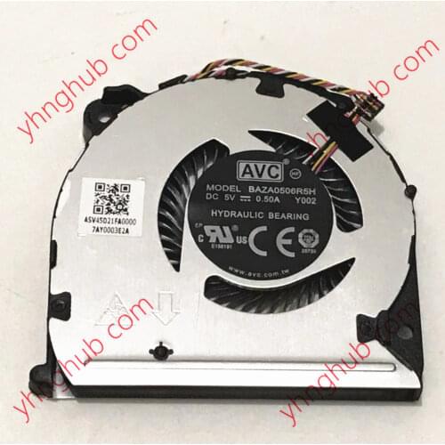AVC BAZA0506R5H Y001 DC 5V 0.5A 4-Wire Laptop Cooling Fan