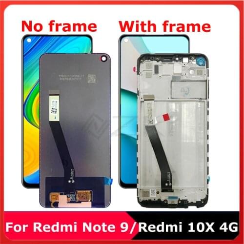6.53” For Xiaomi Redmi Note 9 Lcd Display Touch Screen M2003J15SG Replacement + Frame For Redmi 10X 4G Digitizer Assembly Parts