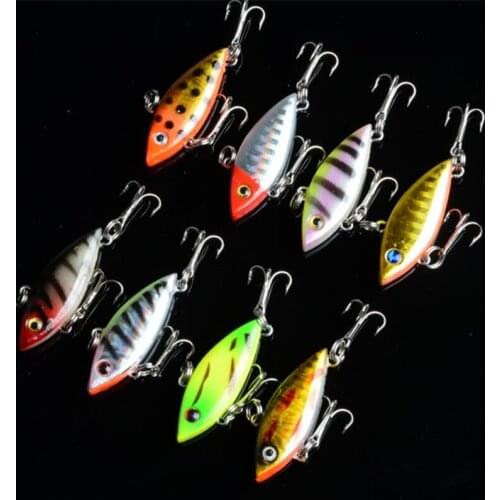 Big Sale 8pcs Super Mini Winter VIB Fishing Lure Hard Artificial Vibration Tackle All Water Levels Sinking Lure Wobbler 4cm 2.8g