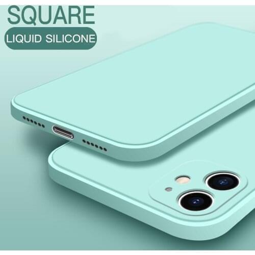 Original Square Liquid Silicone Case For Xiaomi Redmi Note 7 8 9 10 Pro Max 9S Redmi 9T 9A K20 K30 K40 Pro Poco M2 X2 F2 F3 Case