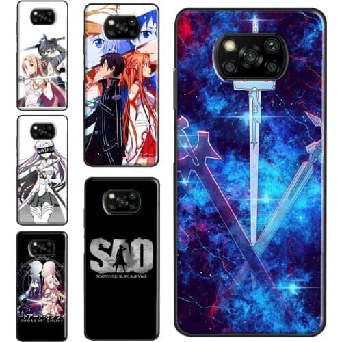 Sword Art Online Case For Xiaomi Mi 11 Ultra Mi Note 10 Lite 9T 10T Pro Cover For POCO X3 Pro F2 F3 M3 Pro