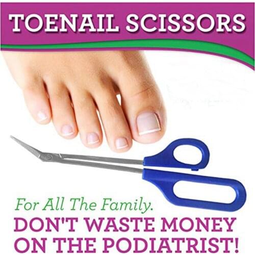 Long Reach Easy Grip Toe Nail Toenail Scissor Trimmer Cutter Clipper Manicure