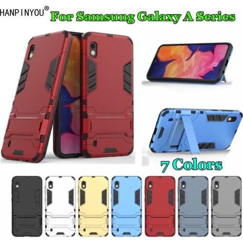 For Samsung Galaxy A71 A51 A91 A80 A90 A70S Hybrid Soft TPU + Hard PC Dual Layer Armor Case Shockproof Bumper Stand Holder Cover