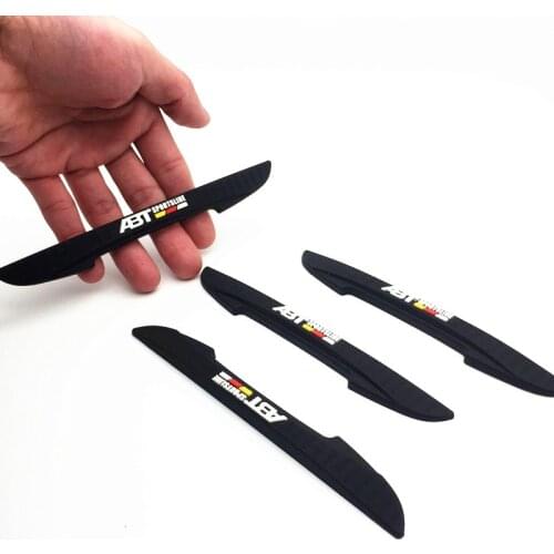 FDIK 4pcs ABT logo Car Door Anti-collision Bumper Strip Guards Auto Door Side Protector Sticker Scratches For VW S6 S8 A6 A8