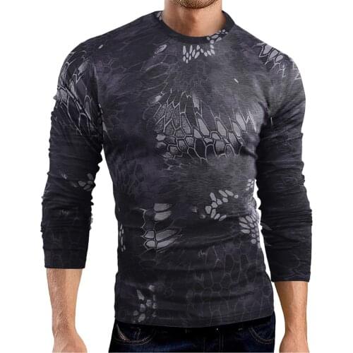 New Tactical Men T-shirt Sports Long Sleeve T Shirts Autumn Quick Dry Breathable Tops Tight-fitting Man Clothing Tshirt L3