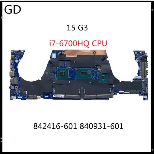 GD Original For HP Zbook Studio15 G3 Laptop Motherboard i7-6700HQ CPU LA-C401P 842416-601 840931-601 Full Tested Fast Shipping