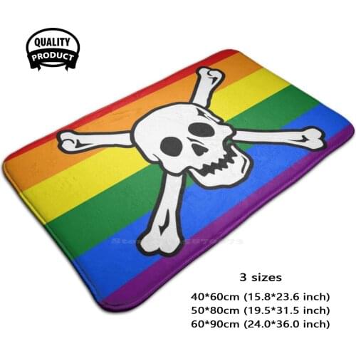 Pirate Pride Door Mat Foot Pad Home Rug Pride Pride Mlm Wlw Trans Pirate Pride Flag Q Pirate History Skull And Crossbones Jolly