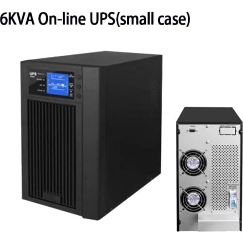 Small Case 6KVA On-line UPS LCD External 192V DC Batteries Bank to 230VAC 50HZ Pure Sine Wave Online UPS without Batteries