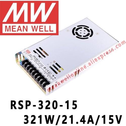 Mean Well RSP-320-15 meanwell 15VDC/21.4A/321W Single Output with PFC Function Power Supply online store
