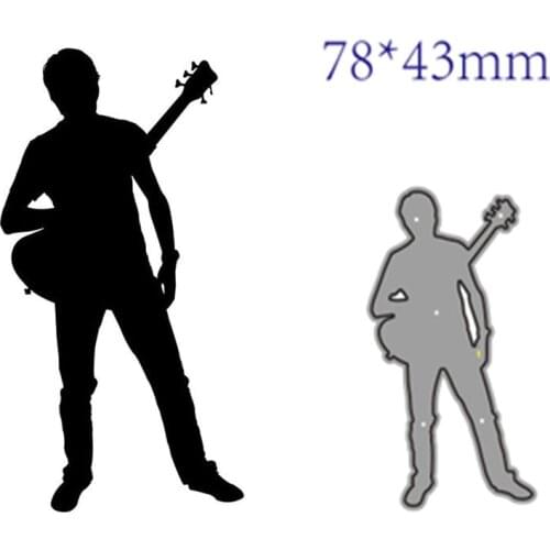 Metal Cutting Dies Cut Mold Playing guitar Decoration Scrapbook Paper Craft Knife Mould Blade Punch Stencils