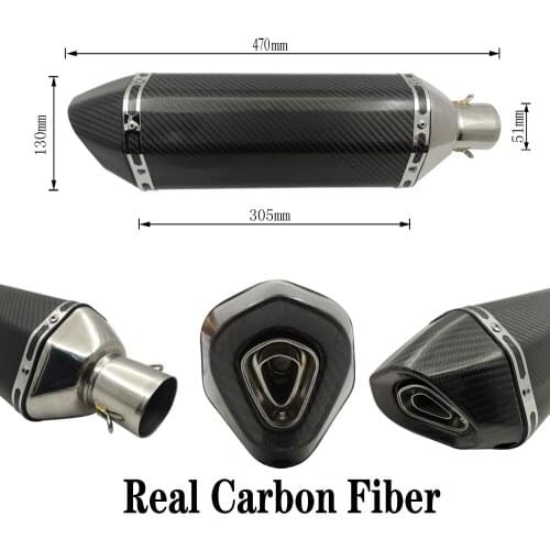 Modified motorcycle exhaust muffler L105 Hexagonal for 150-400cc motorcycle exhaust system