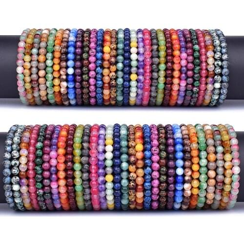 6/8mm Natural Reiki Chakra Stone Bead Bracelets Men Vintage Stretch Jewelry Colorful Carnelian Charm Bangle Women Energy Pulsera