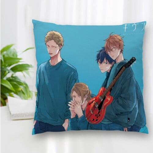 Given Custom Anime Square Pillowcase Zipper Double-Sided Decorative Cushion Cover Living Room Bedroom Multi-Size