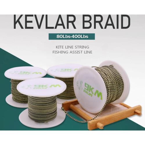 Kevlar Kite Line 80-400lb Braided Speckle Fishing Line Kite Fly String for Outdoor Camping Hiking Tactical Cord Heat Resistance