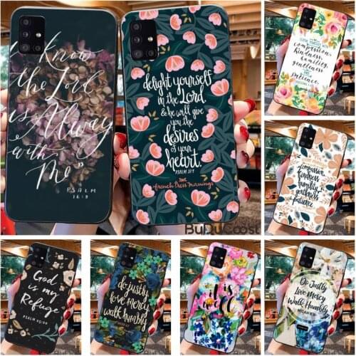 Riccu Bible Jesus Christ Christian Verse Phone Case For Samsung Galaxy A21S A01 A11 A31 A81 A10 A20E A30 A40 A50 A70 A80 A71 A51