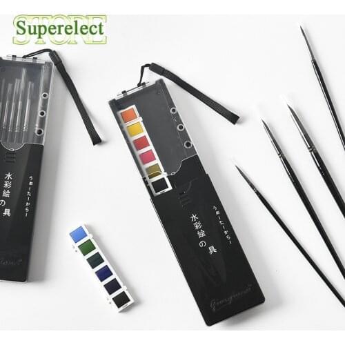 Thin Hook Line Pen Watercolor Painting Brushes set Professional Brush Miniature Paint Brush Set for Oil pigment