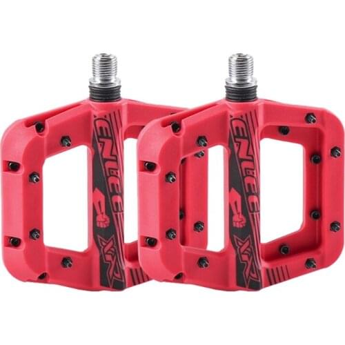 Bicycle Pedal Nylon Fiber Ultralight Wide Bearing Pedal Flat Platform Pedals 9/16 Inch MTB Bike Bearing Pedals