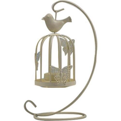 Vintage Decor Candle Holders Candelabra Bird Cages Candlesticks Decorative For Home Decoration White